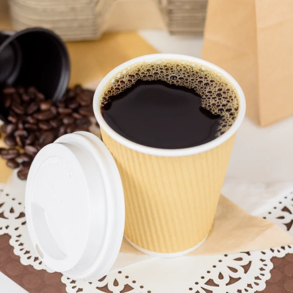 05. Karat 12 oz Paper Coffee Cups - Ripple
