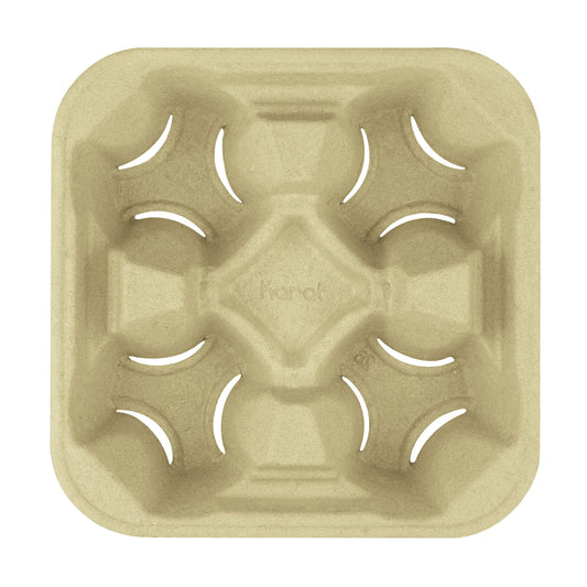 13. Biodegradable Drink Carrier, Holds 4 Cups (8-32 oz) [300ct]