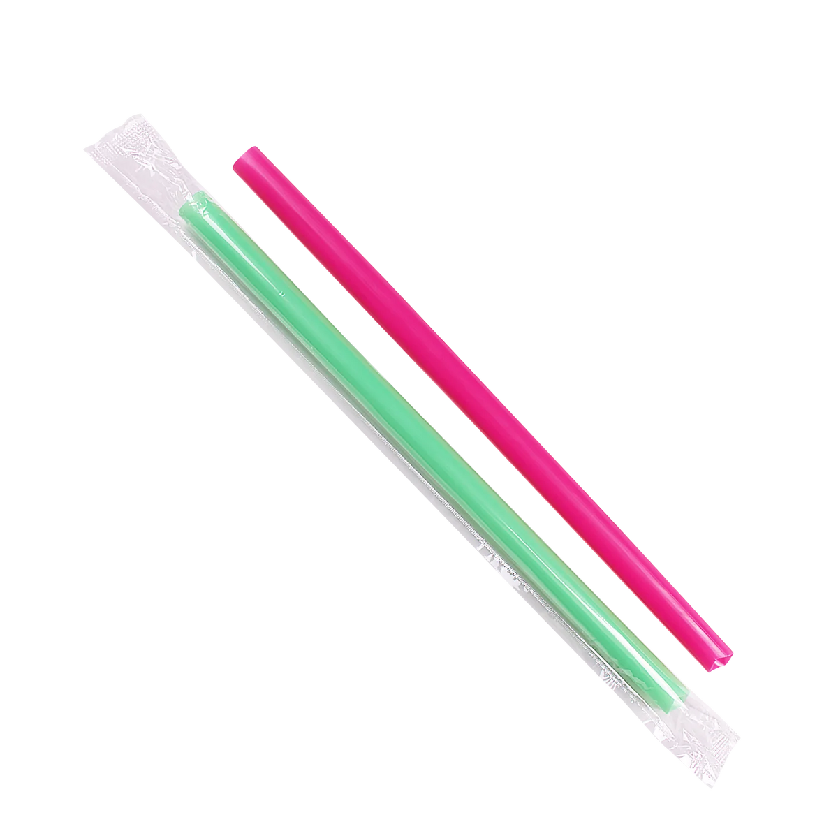 10. Karat 9" Boba Straws (10mm Diameter), Individually Wrapped, Assorted Solid Colors [1,600ct]