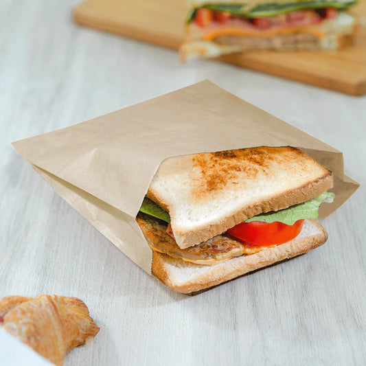 19. Grease-Resistant Sandwich Bag, Kraft [2,000ct]