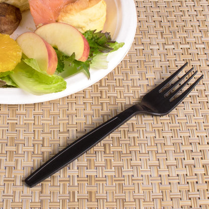 25. Plastic Heavy Weight Forks, Wrapped [1,000ct]
