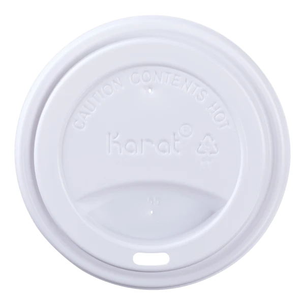 07. Karat Hot Cup Lids, for 10-24oz cups, White [1,000ct]